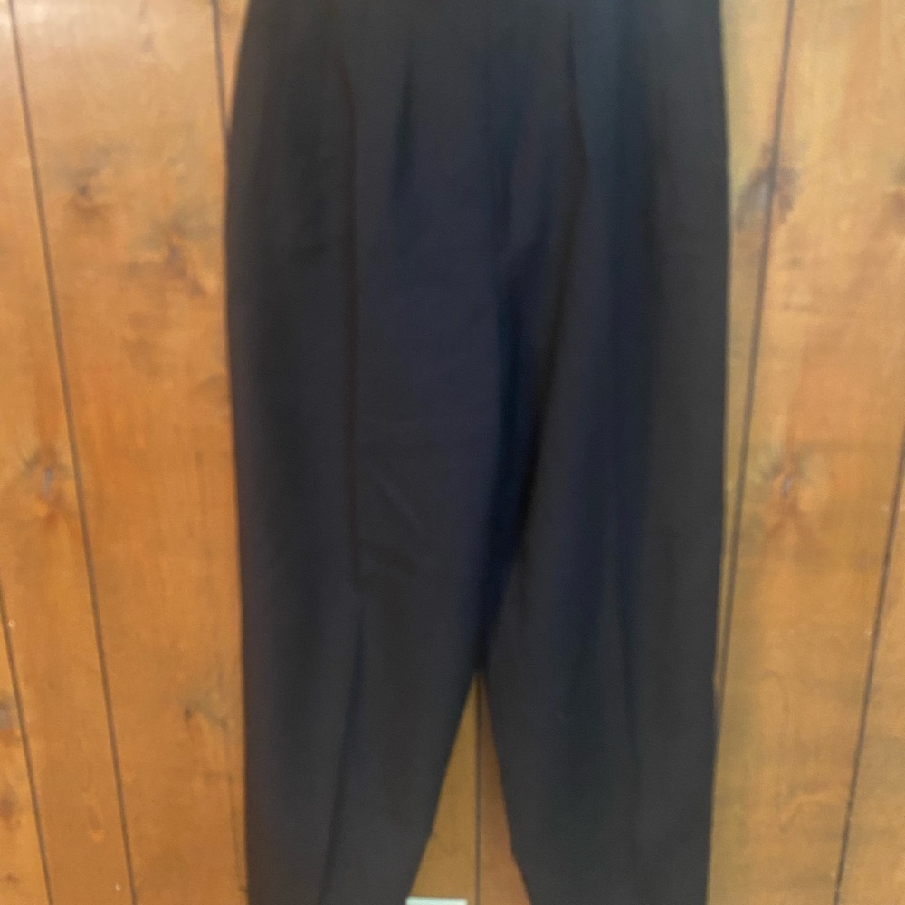 Classic Black 100% Wool Women's Trousers